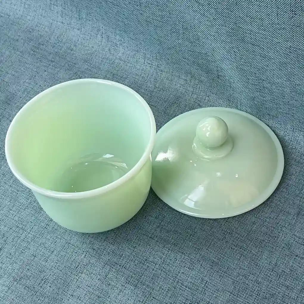 Jadeite sugar bowl