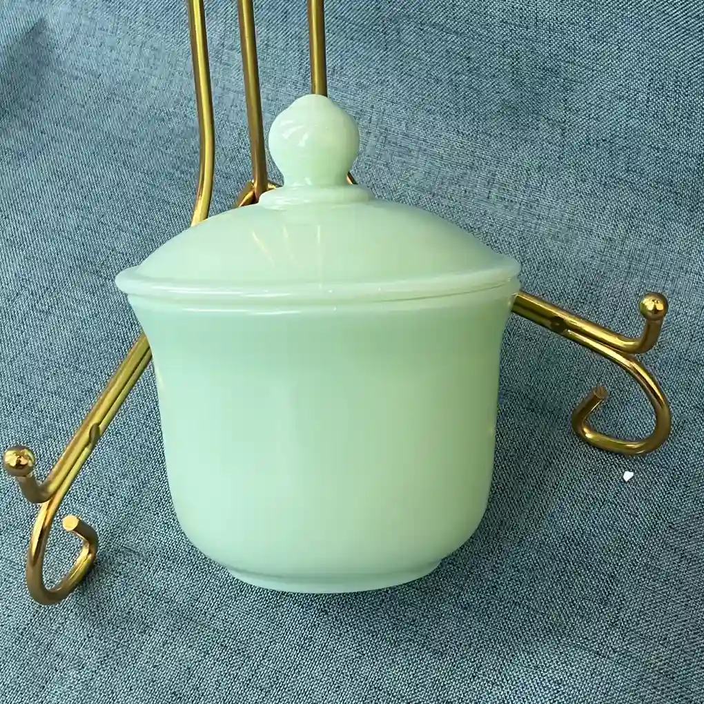 Jadeite sugar bowl