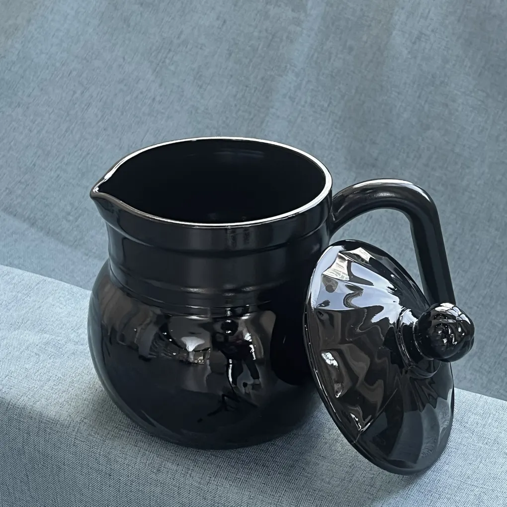 Black Opal Glass Coffee Pot