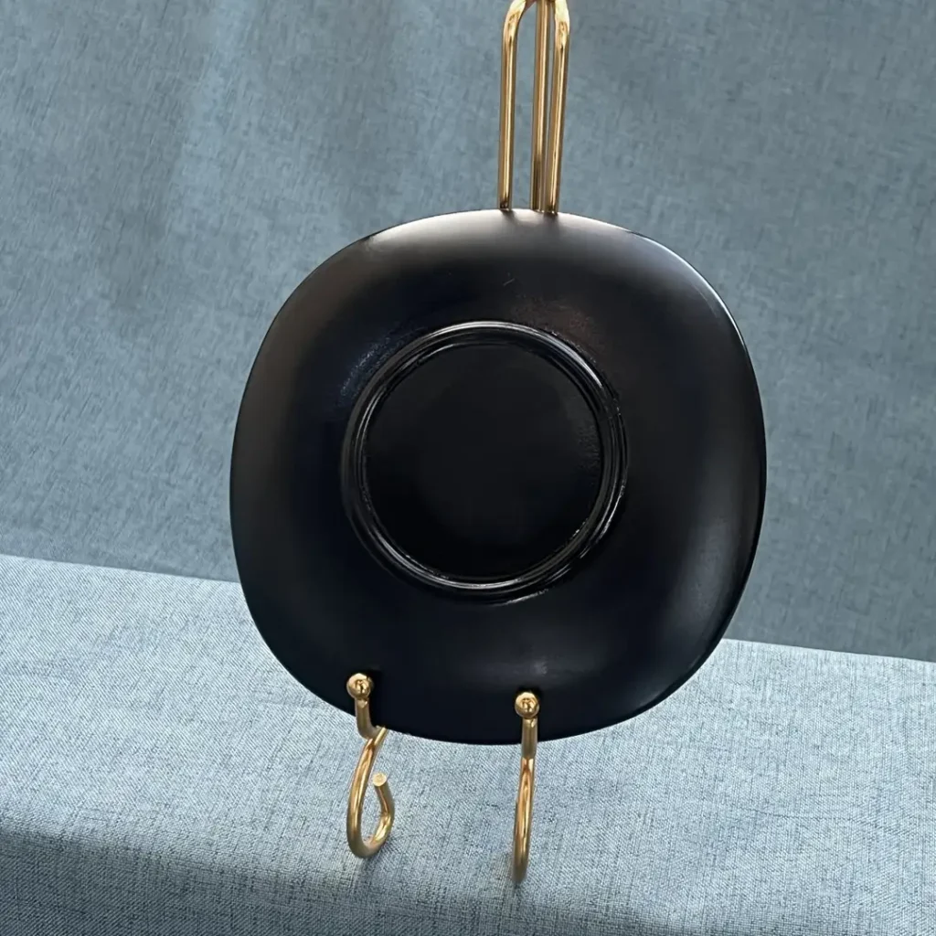 Black Opal Glass Deep Plate