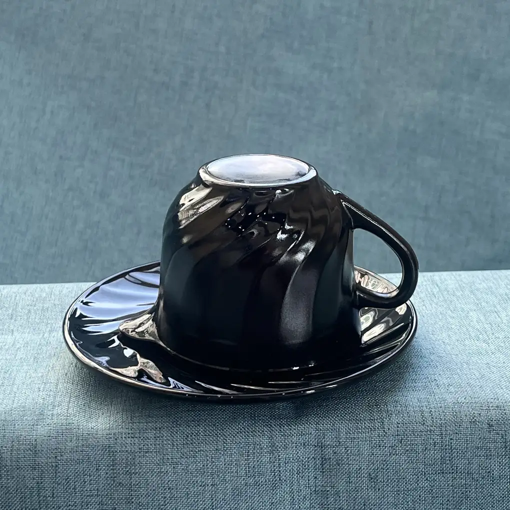 Black Opal Glass Milk Pot