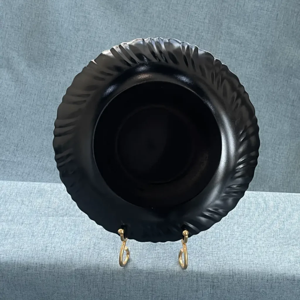 Black Opal Glass Soup Plate