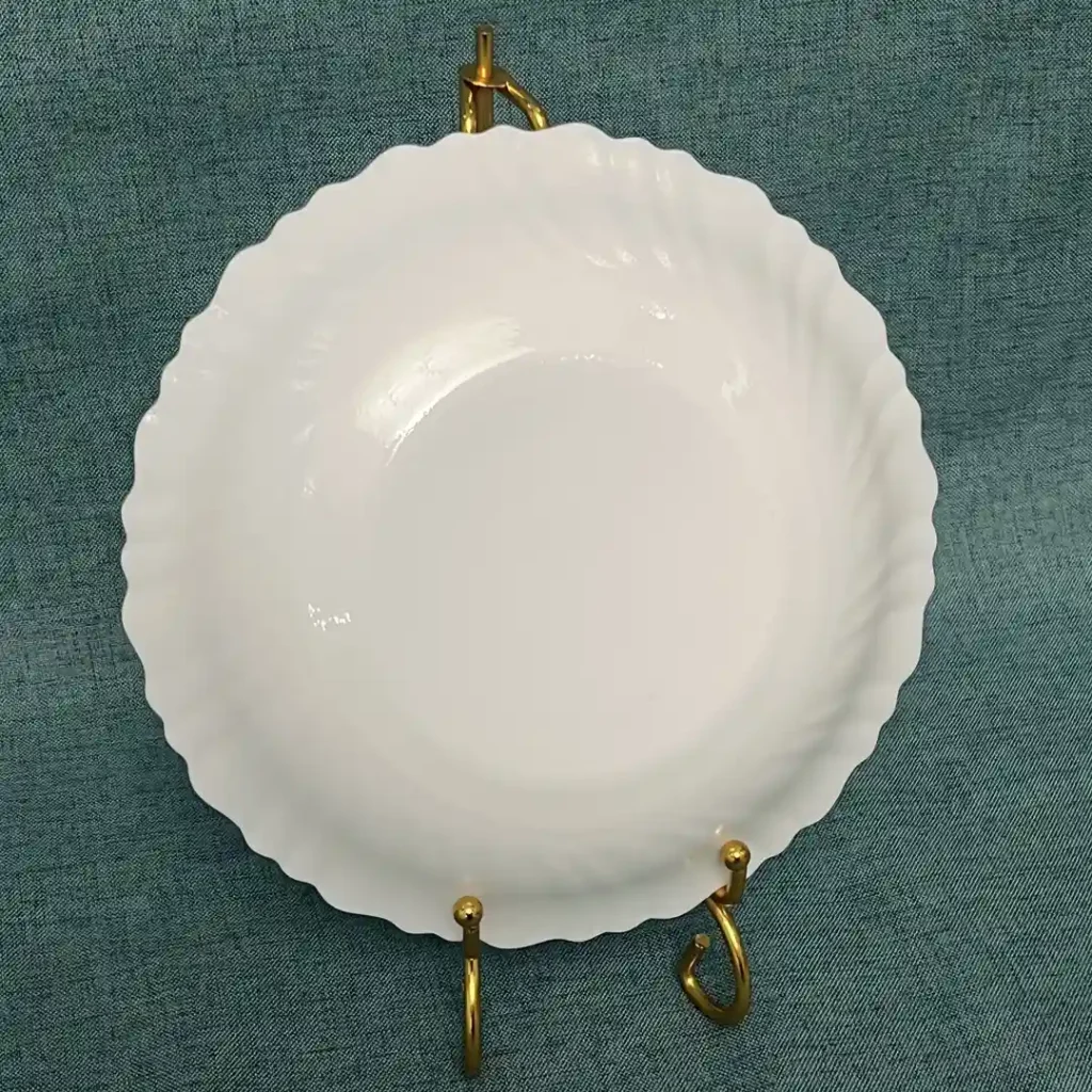 Lace-Edge Opal Glass Bowl