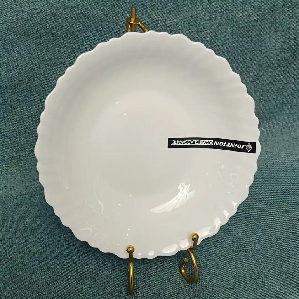 Lace-Edge Opal Glass Bowl