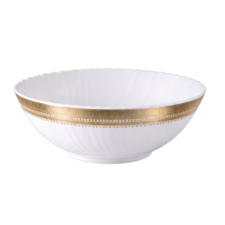 Lace-Edge Opal Glass Bowl