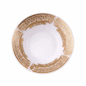 Lace-Edge Opal Glass Deep Plate