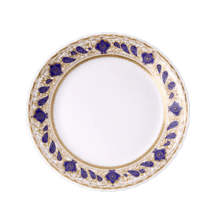 Lace-Edge Opal Glass Shallow Plate