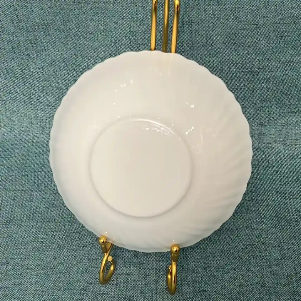 Lace-Edge Opal Glass Soup Bowl