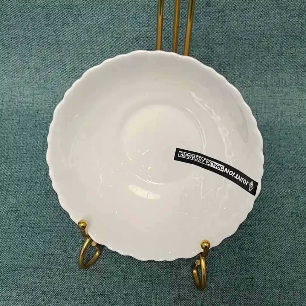 Lace-Edge Opal Glass Soup Bowl