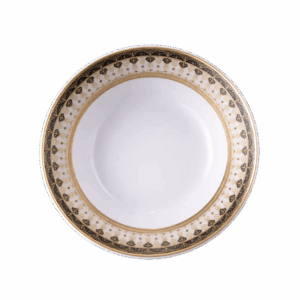 Lace-Edge Opal Glass Soup Plate