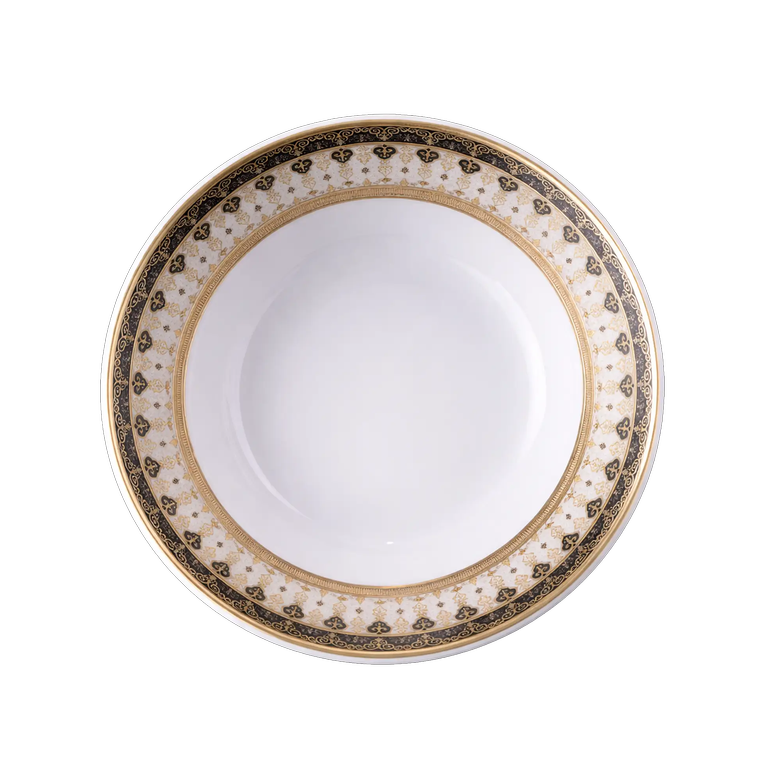 Lace-Edge Opal Glass Soup Plate