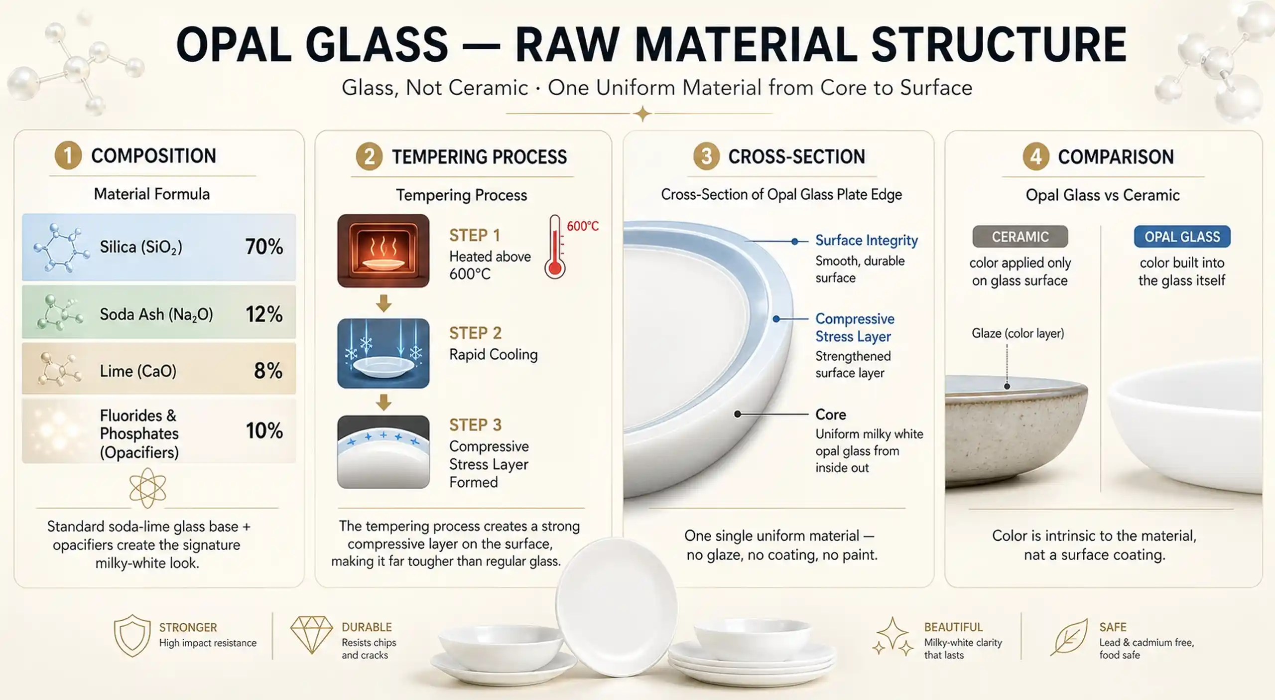 OPAL GLASS - RAW MATERIAL STRUCTURE