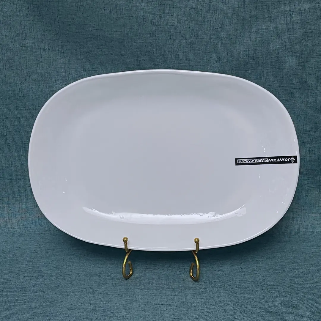 Opal glass Oval plates