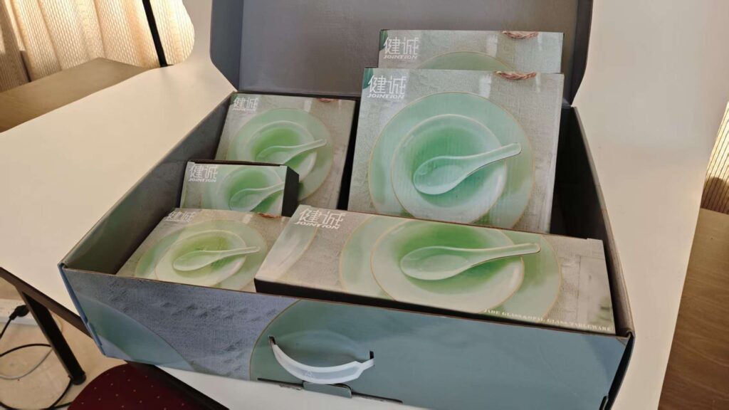 opal glass dinnerware packing