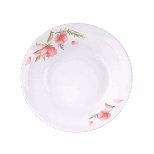 opal glass lotus deep plate