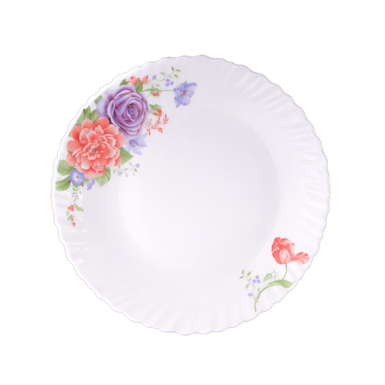 opal glass lotus plate