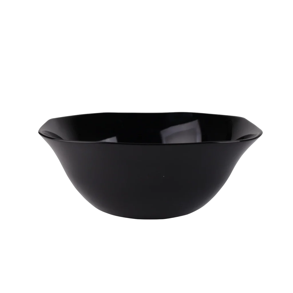 Black Opal Glass Deep Bowl