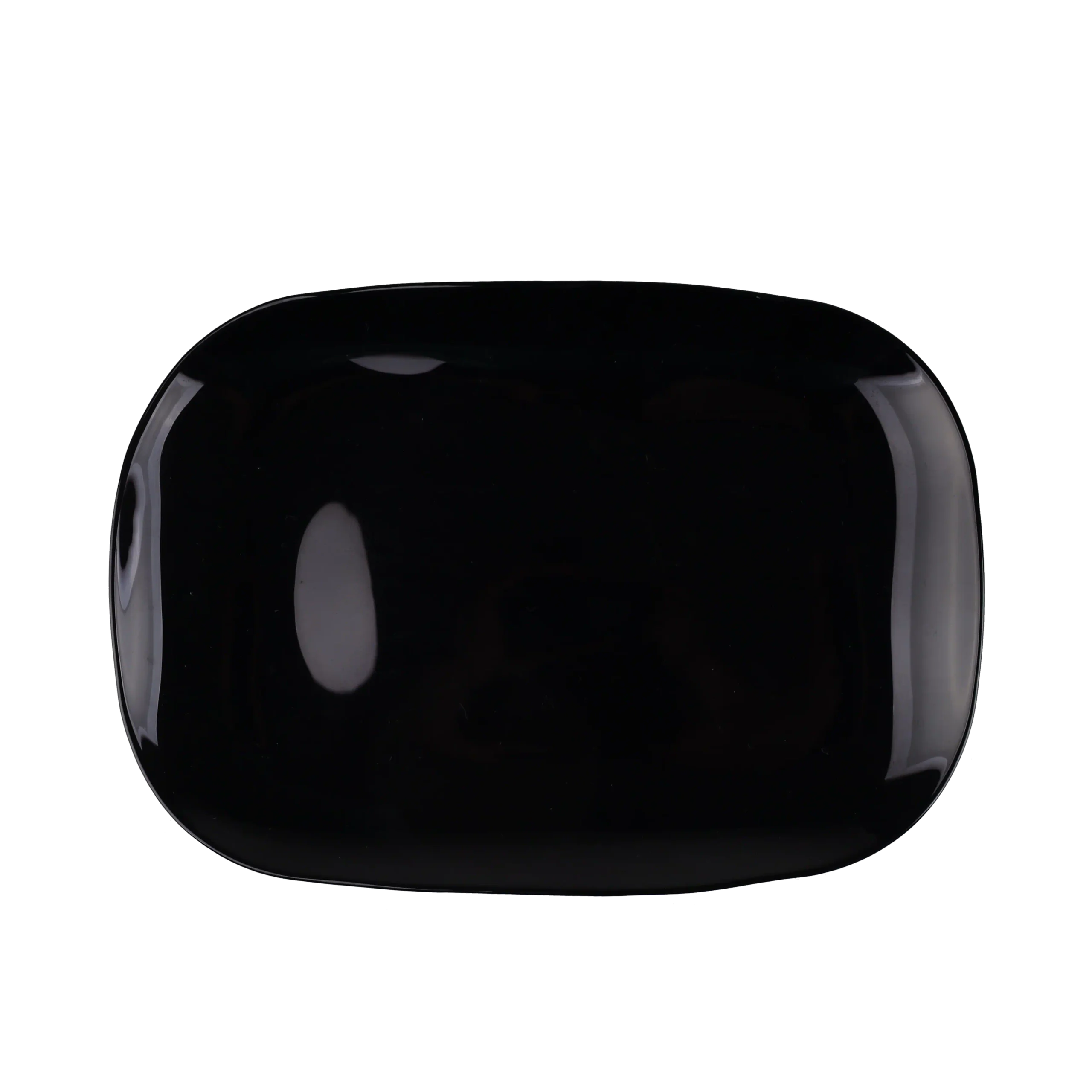 Black Opal Glass Oval Plate