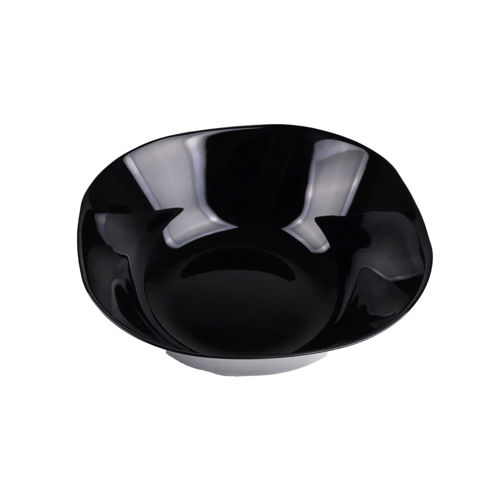 Black Opal Glass Rounded Bowl