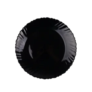 Black Opal Glass Soup Plate