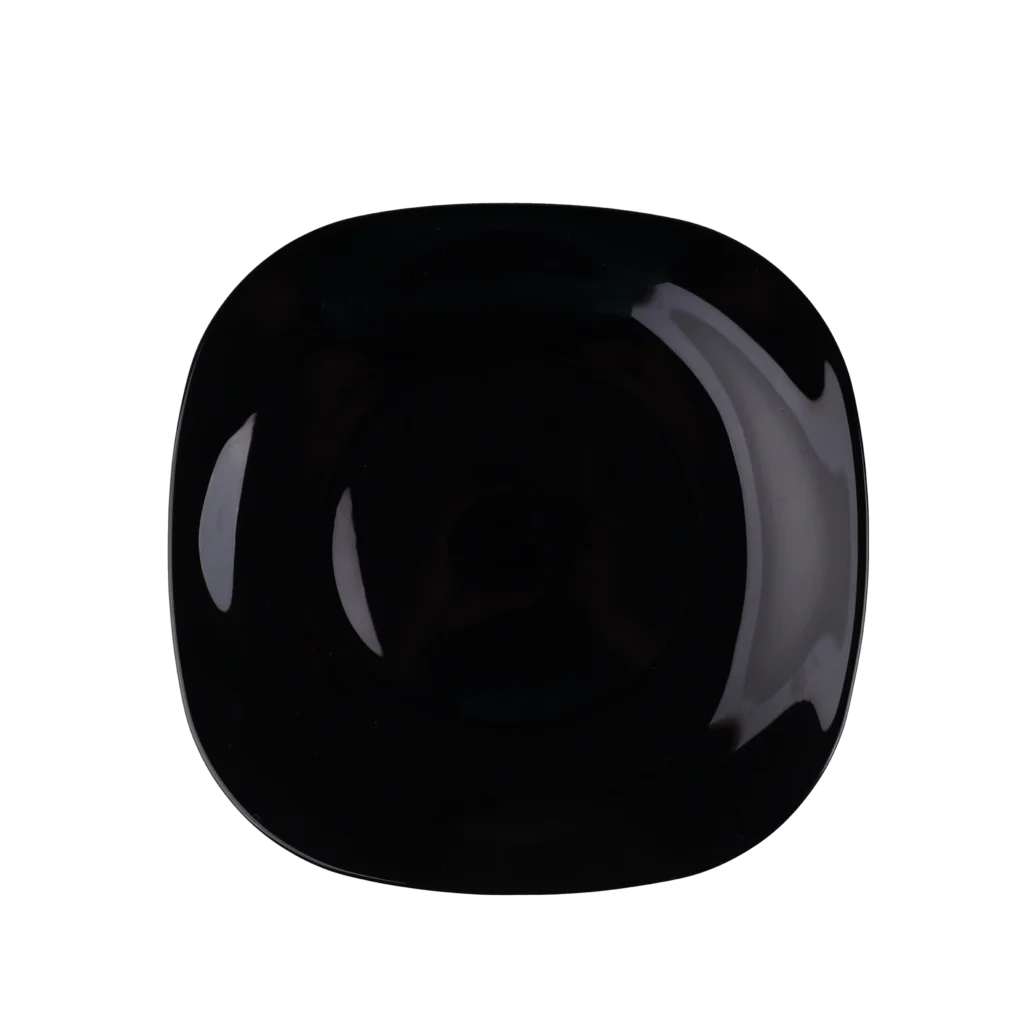 Black Opal Glass Square Plate