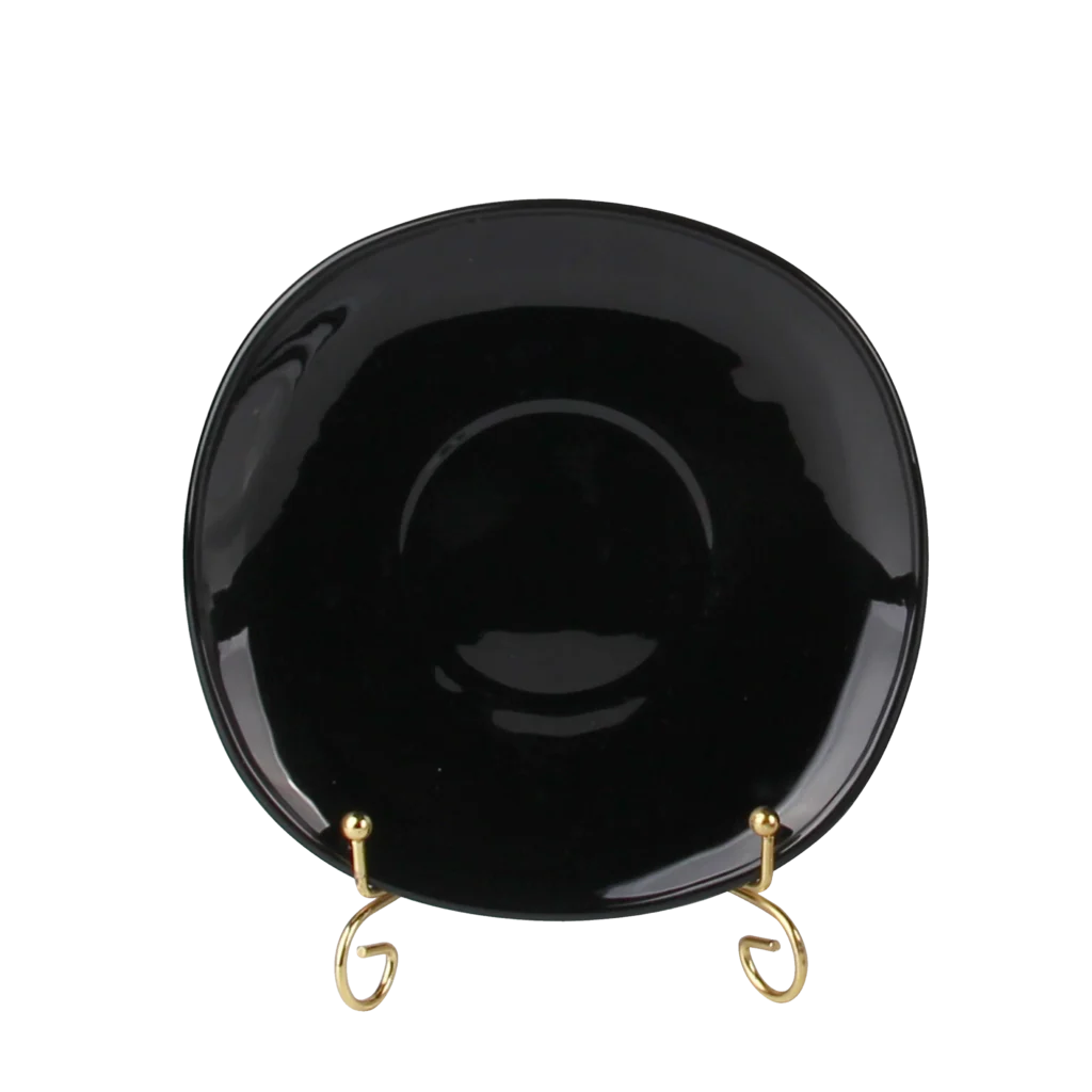 Black Opal Glass Square Plate 2