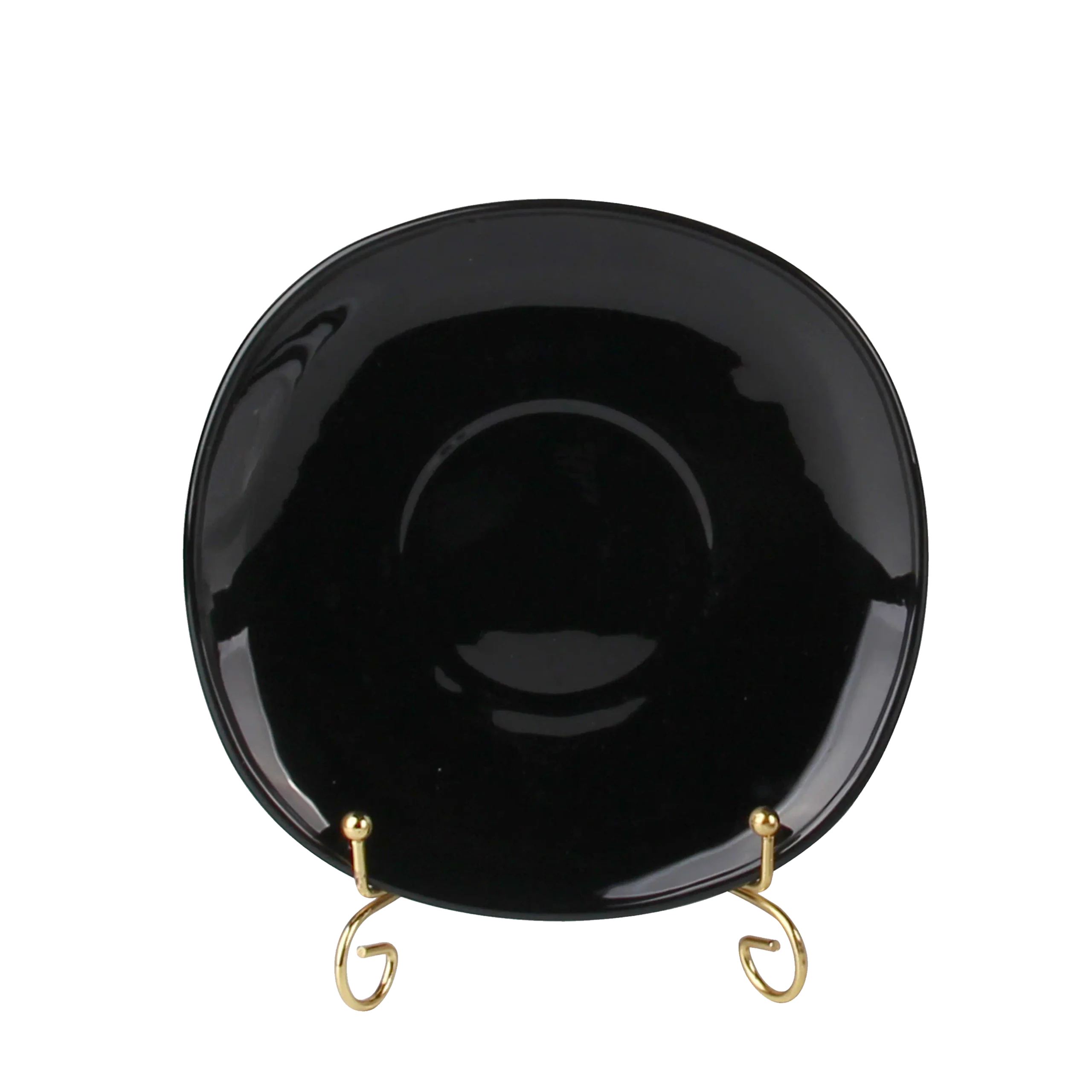 Black Opal Glass Square Plate 2