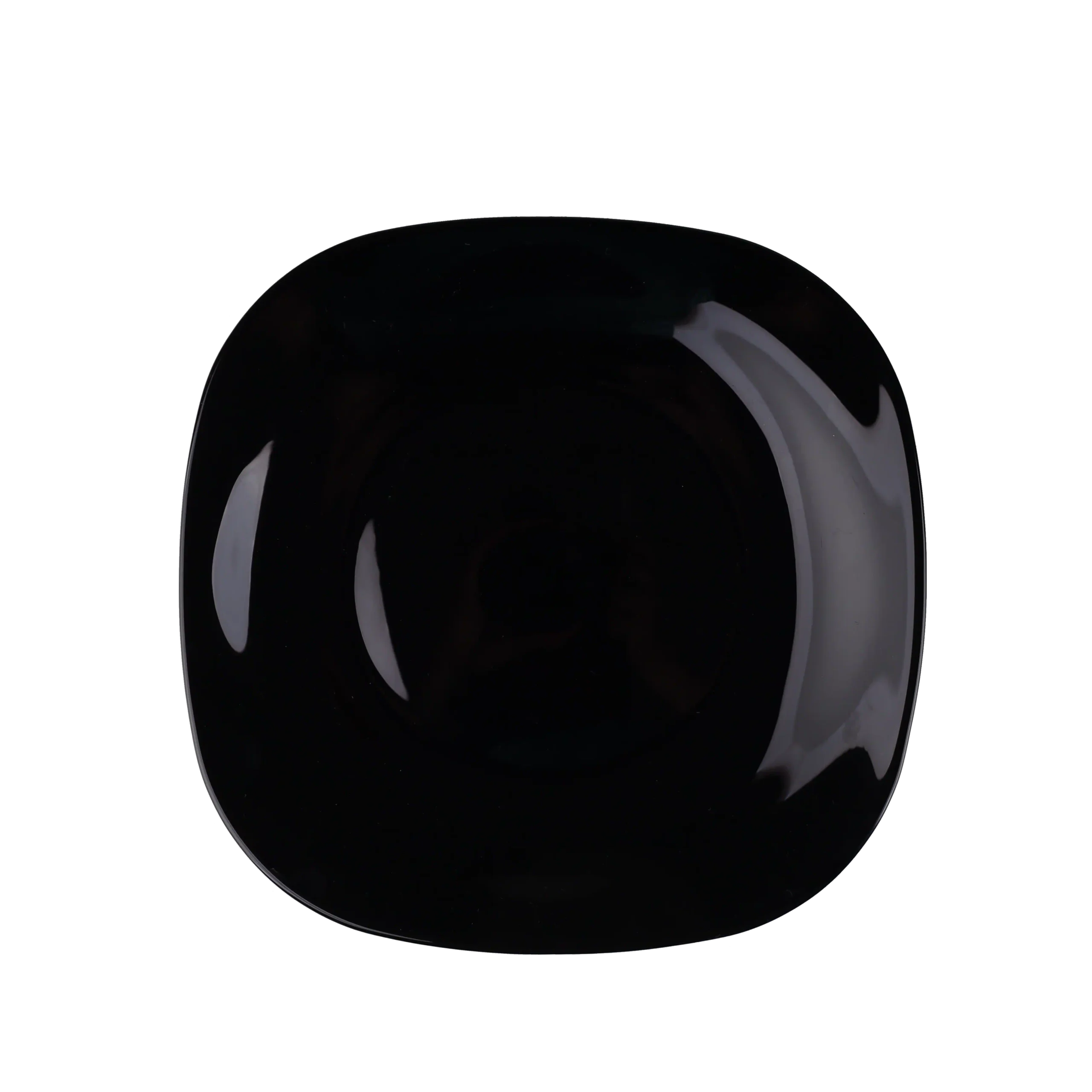 Black Opal Glass Square Plate