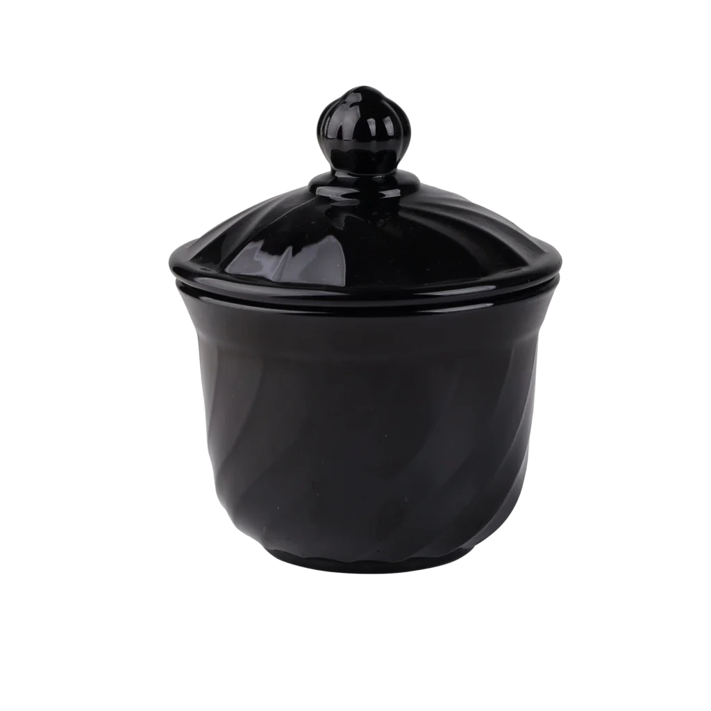 Black Opal Glass Sugar pot