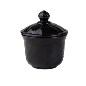 Black Opal Glass Sugar pot
