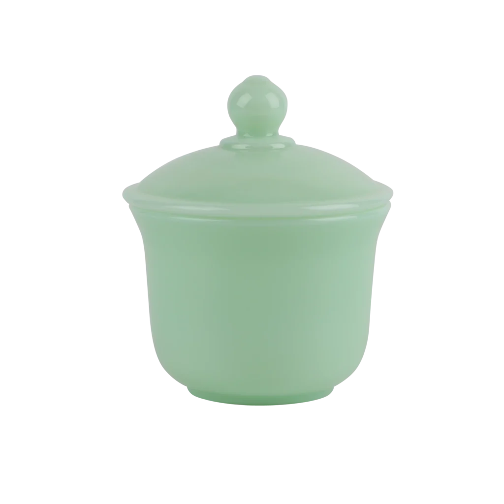 Jadeite sugar bowl