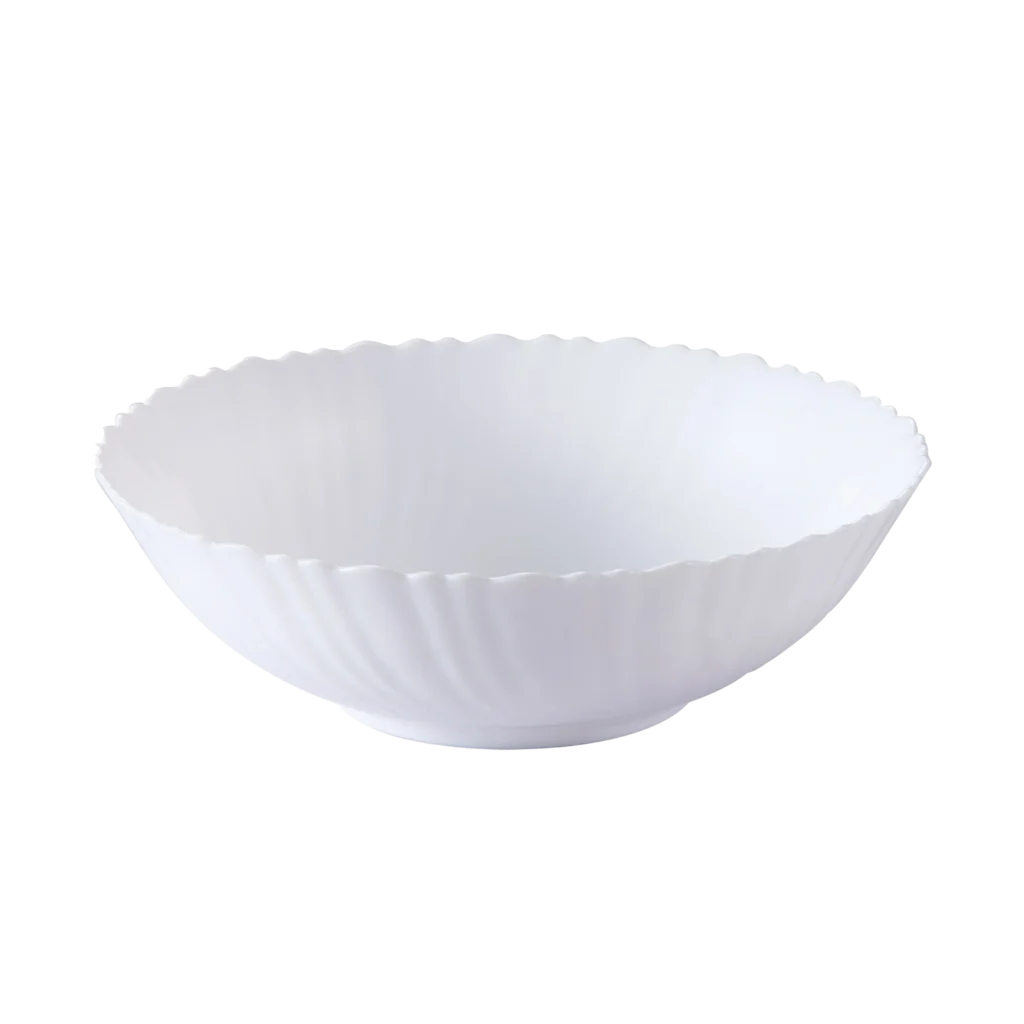 Lace-Edge Opal Glass Soup Bowl