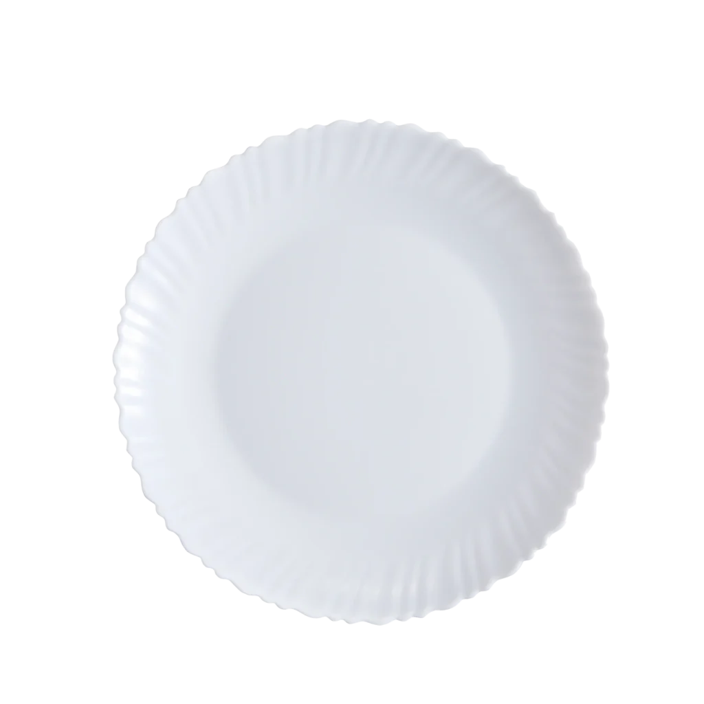 Lace-Edge Opal Glass Soup Plate