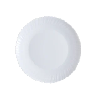 Lace-Edge Opal Glass Soup Plate