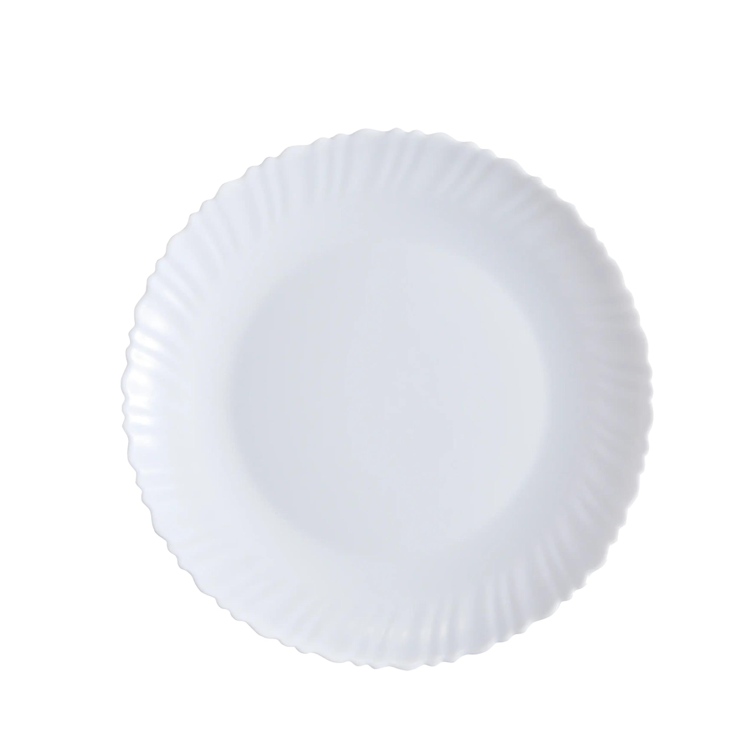 Lace-Edge Opal Glass Soup Plate