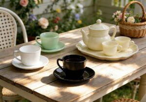 Opal Glass cup and pot