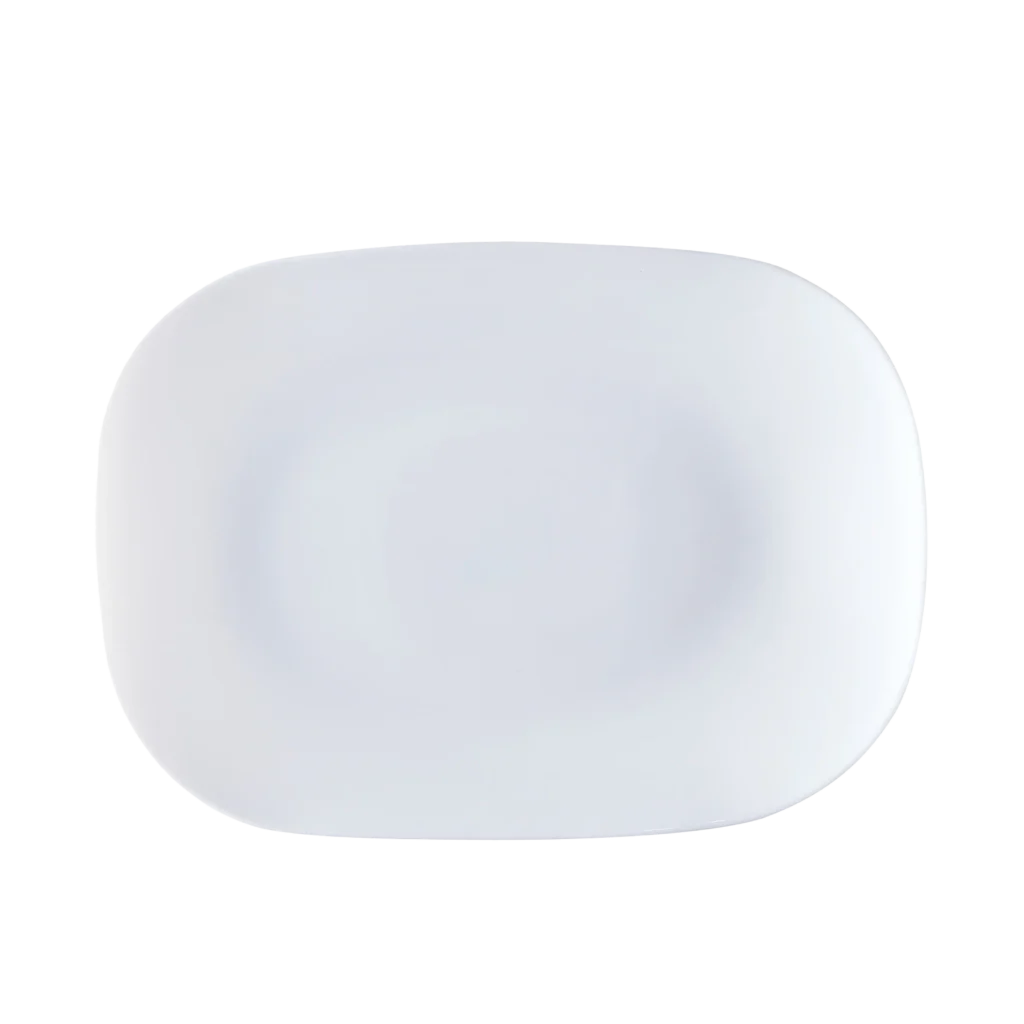 Opal Glass square oval Plate