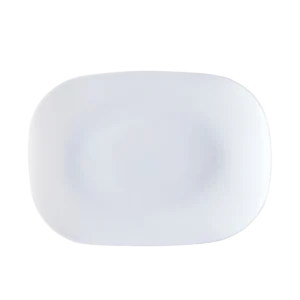 Opal Glass square oval Plate