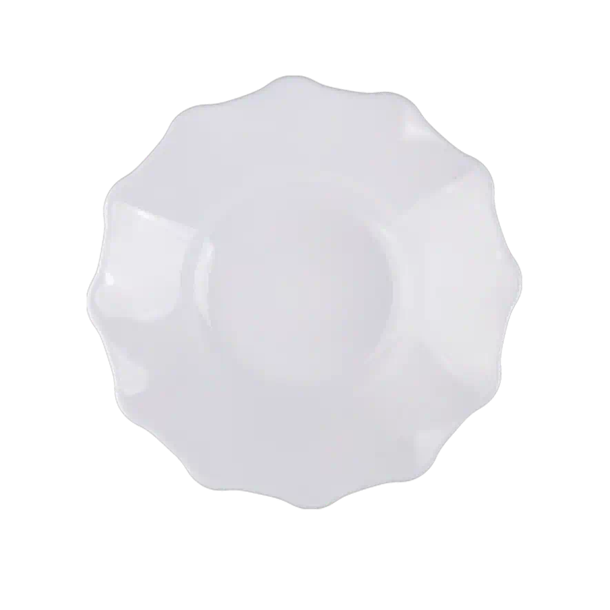 opal glass lotus deep plate
