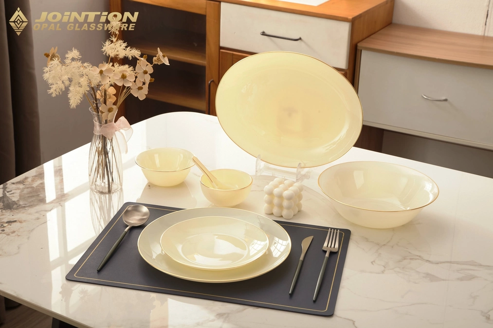 Light Ivory Beige jade color dinnerware