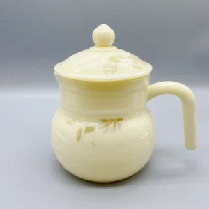 Round Belly Opal Glass Tea Pot – Stable & Heat Keeping