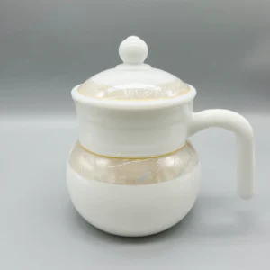 Gold Decal Opal Glass Teapot | Jointion