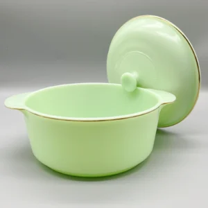 Lead-Free Opal Glass Casserole | Non-Toxic & Food Safe
