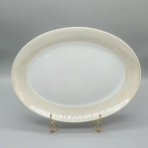 Lead-Free Opal Glass Oval Fish Plate | Food-Safe Platter