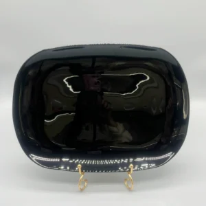 Black Opal Glass Oval Fish Plate | Serving Platter
