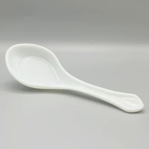 Heat-Resistant Opal Glass Spoon for Hot Soup & Coffee