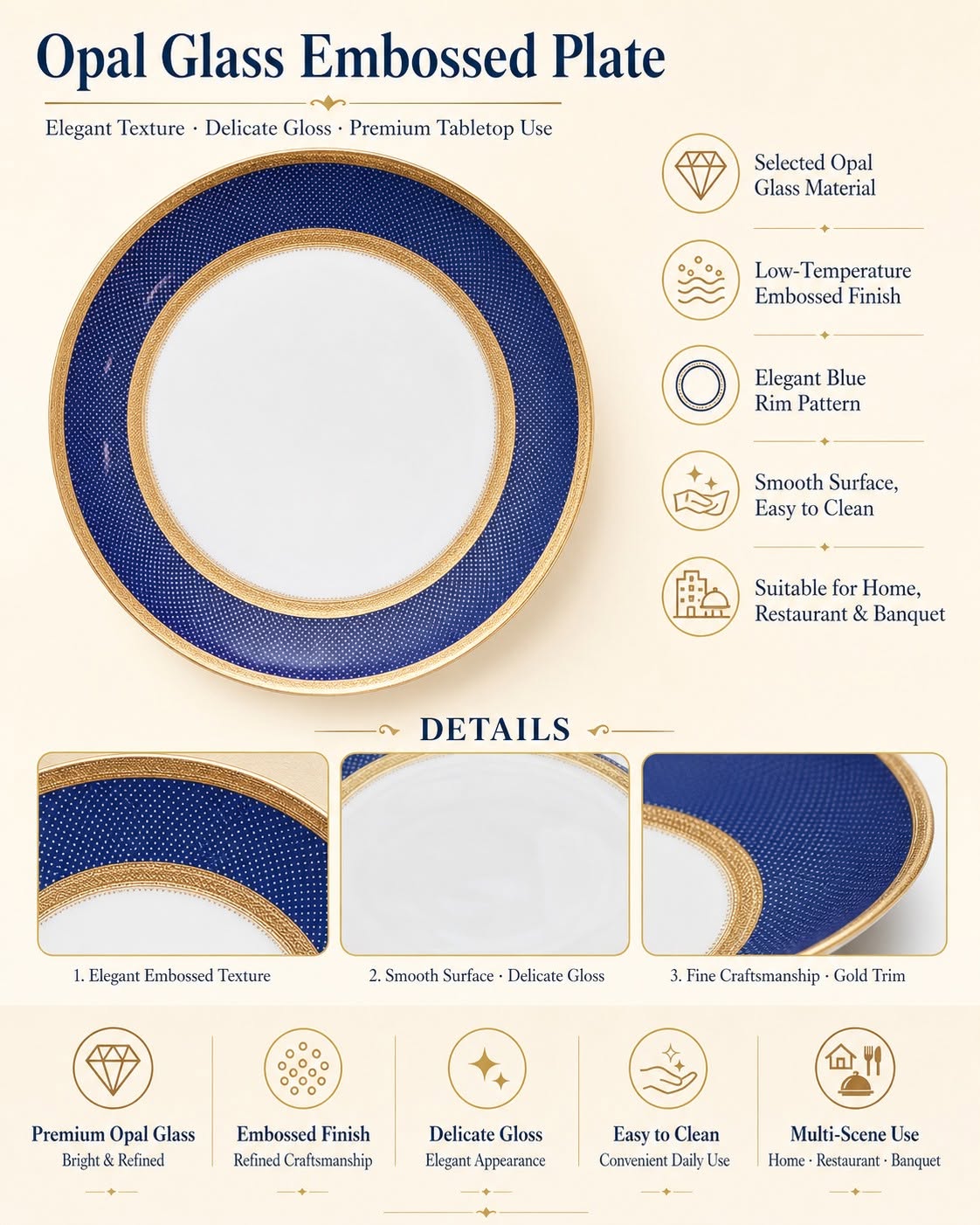 Jointion opal glass plate 1
