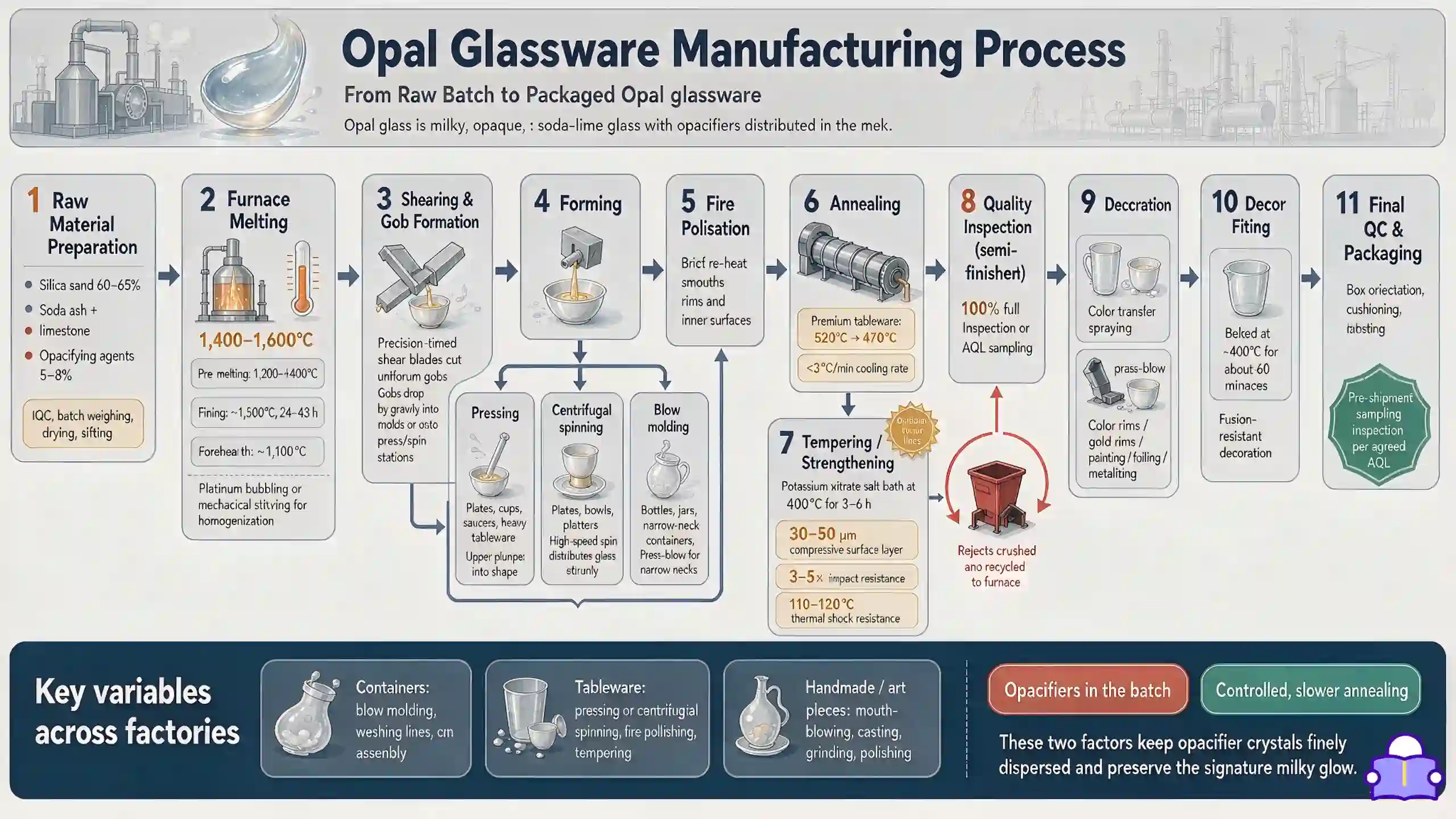 Opal Glassware Manufacturing Process