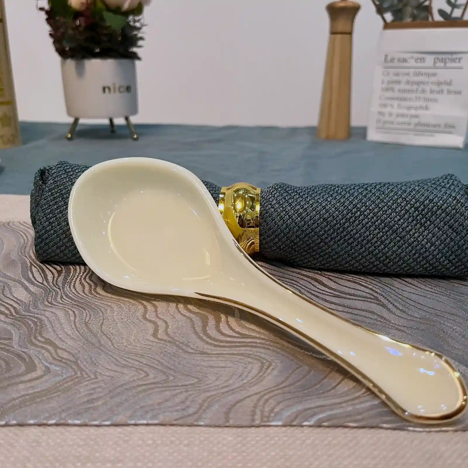 Opal Glass Spoon | Seamless One-Piece Easy-Clean Design