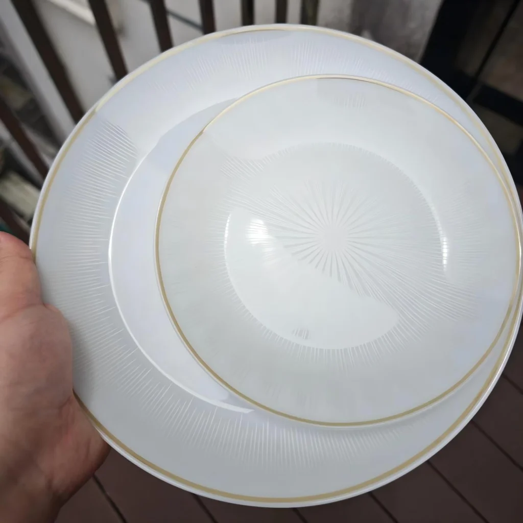 opal glass dinnerware plate